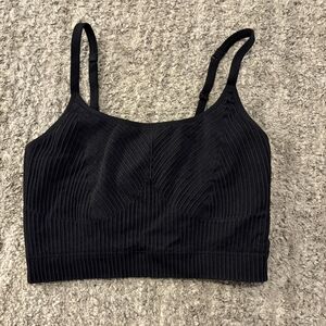 Aerie Black Ribbed Top